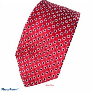 NWT Silk Tie Stain Resistant Saddlebred Red Ashland Neat